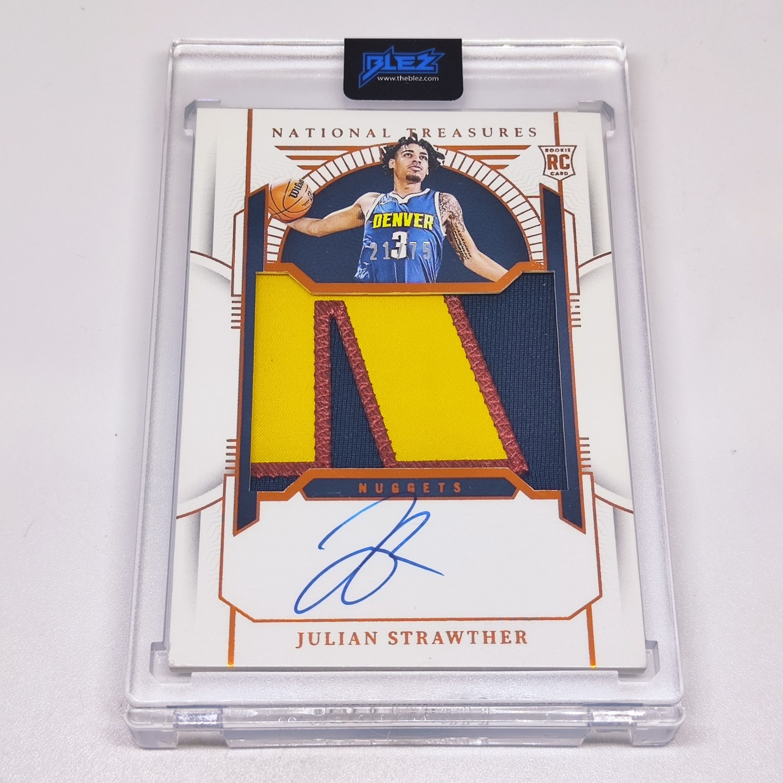 2023-24 Panini National Treasures RPA Rookie Patch Auto JULIAN STRAWTHER /75!!