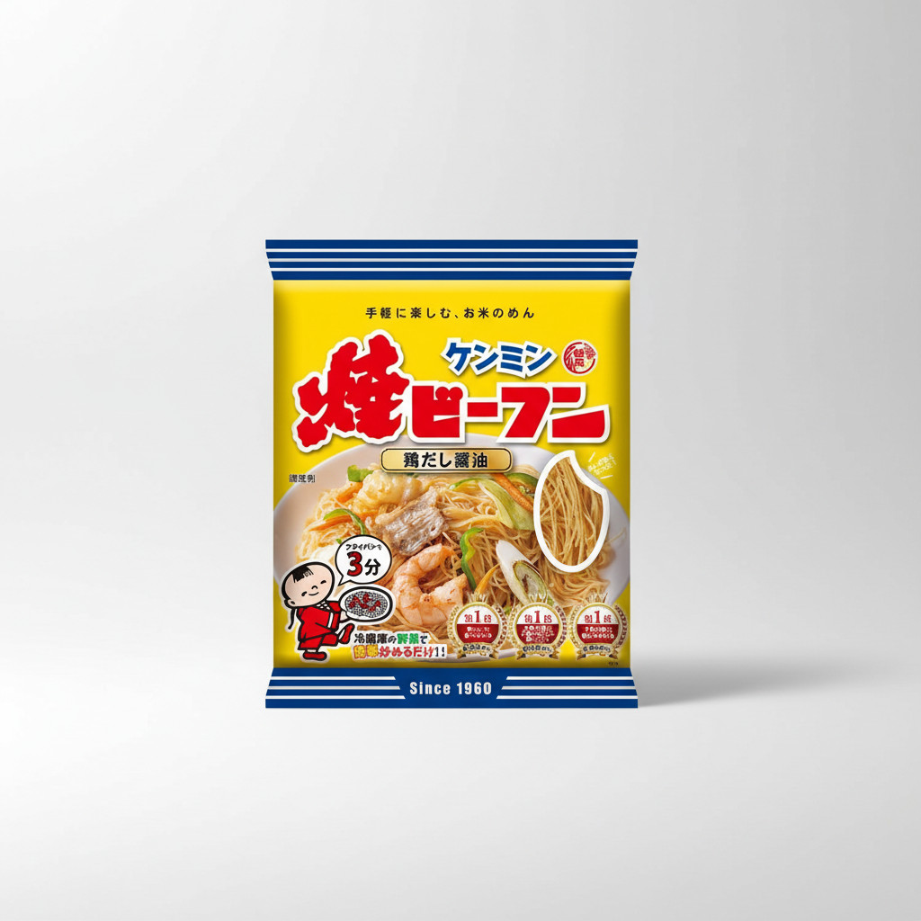 Fideos fritos instantáneos Kenmin Foods Yakisoba - Comida japonesa rápida
