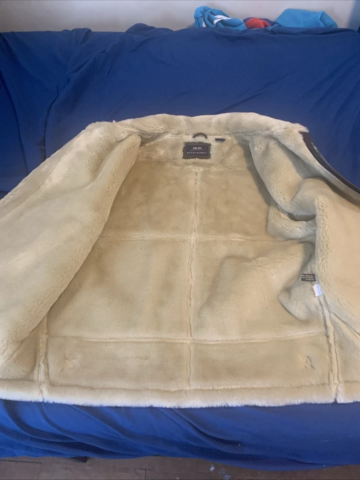 Baileys Point Chaqueta Forrada Piel Sintética Cuero Marrón Foto 4 de 4