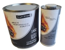 High Teck 1402 Gloss Black Single Stage Gallon Acrylic Urethane Paint Kit