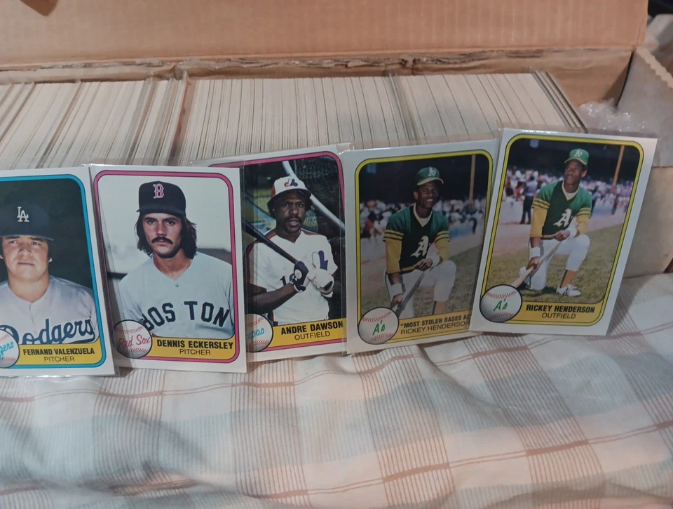 CONJUNTO COMPLETO DE 660 cartões de beisebol Fleer 1981 ~ RCs Harold Baines/Fernando Valenzuela - Imagem 3 de 3