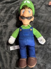Nintendo The Super Mario Bros Movie Luigi 15" Poseable Plush Doll VGUC