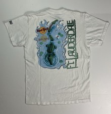 Vintage Hard Rock Cafe Crocodile T-shirt Men's Medium USA Made 90s Florida White