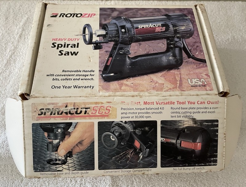 RotoZip Spiracut SCS Type 1 Spiral Saw + Bits. Gently Used. In Original Box
