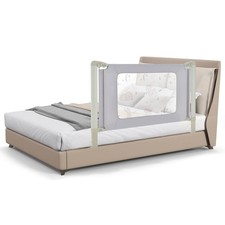 59" Bed Rail for Toddlers Infants Foldable Safety Bed Guardrail with Double Lock