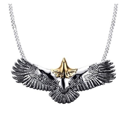 Urban Styles Titaniums Steel Hawks Necklace Gift for Him Trendy Accessory