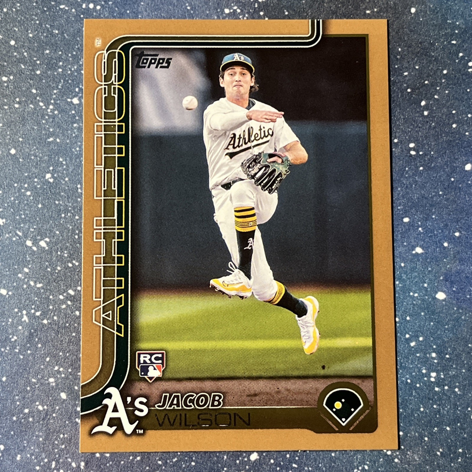 2025 Topps Series 1 - Jacob Wilson #314 Gold 0376/2025 (RC) Athletics