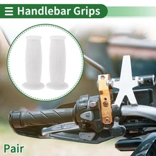 1" 25mm Motorcycle Hand Grips Cover Handlebar End Grips TPU White