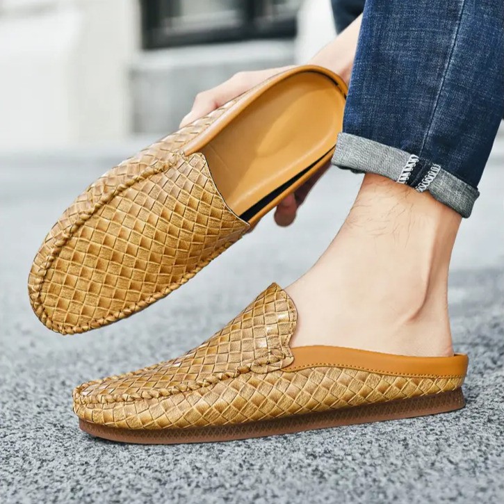 PANTOFOLA D’ORO Sandali ciabatte uomo casual punta tonda chiusa mules flat casual scarpe guida tg