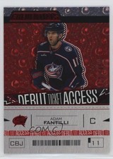 2023 Upper Deck Credentials Debut Ticket Access Red /349 Adam Fantilli Rookie RC