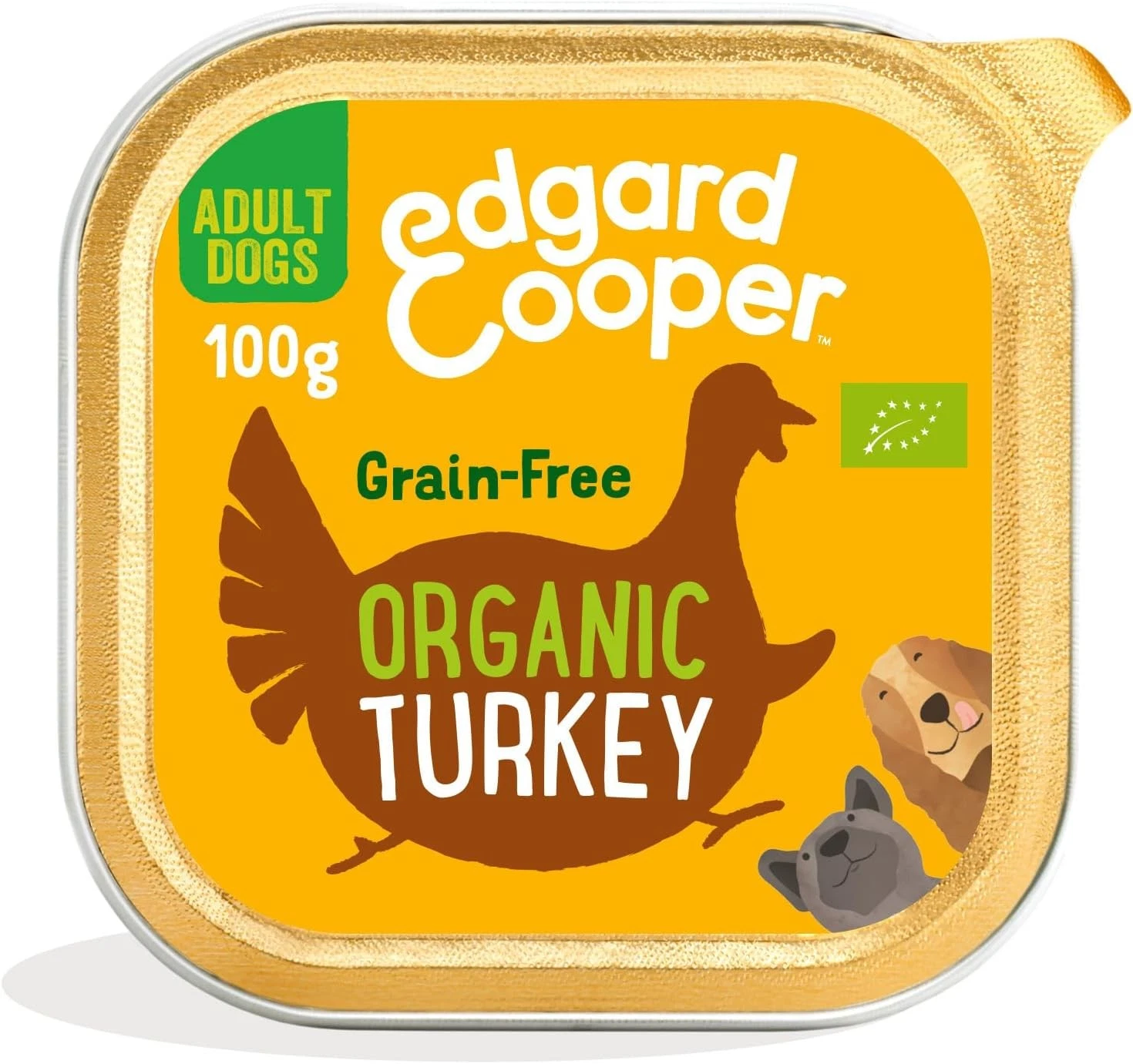 Edgard Cooper Organic Grain-Free Wet Dog Food Trays, Organic Turkey 17 x 100g, N
