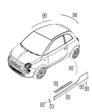 Genuine Mopar Decklid Molding 68200285AA