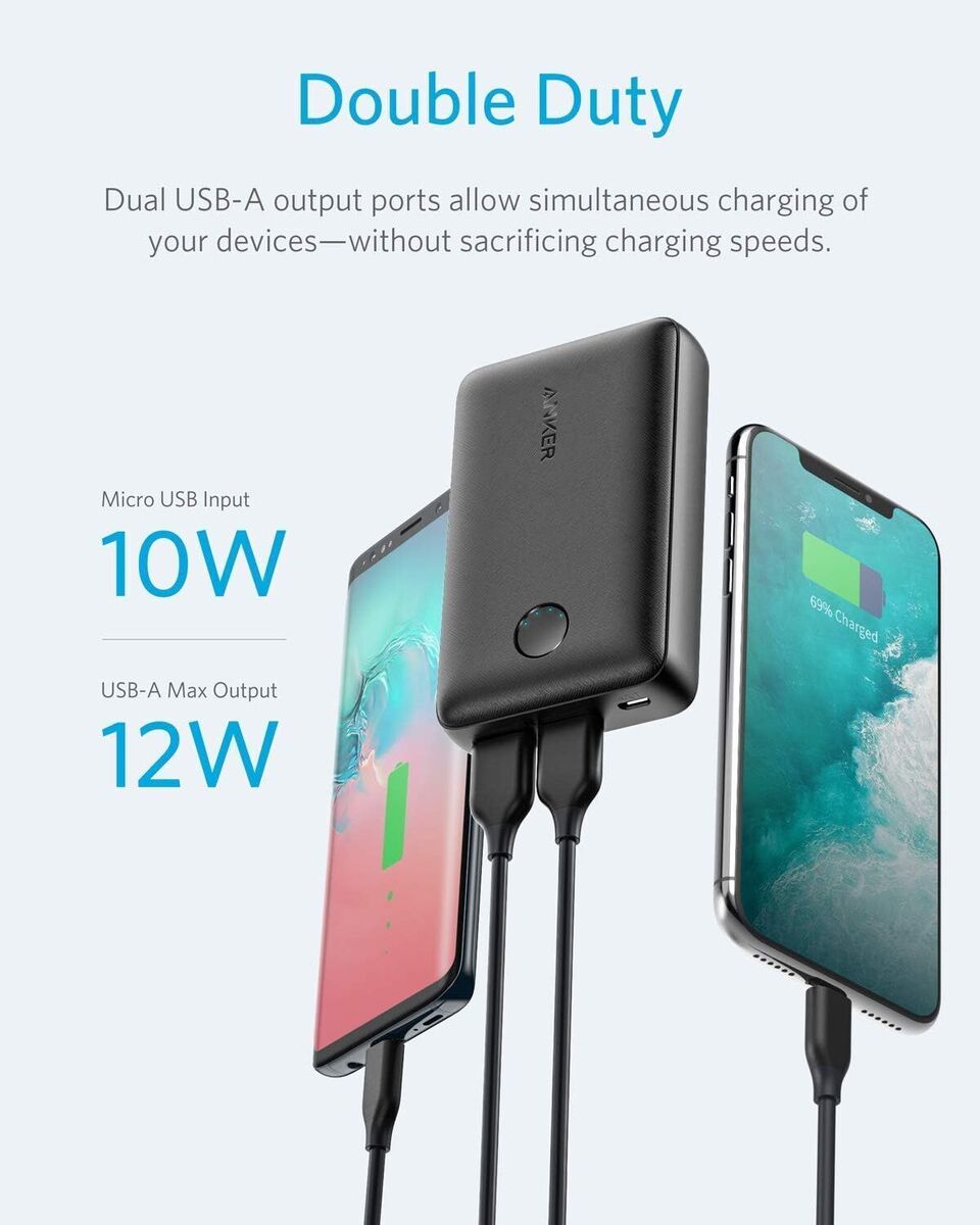 Anker Dual USB Portable Charger PowerCore Select 10000mAh Anker Dual USB Portable Charger PowerCore Select 10000mAh