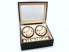 Elegante Scatola Del Tempo Carica Orologi Automatici 4 Posti+6 Fissi Ecopelle