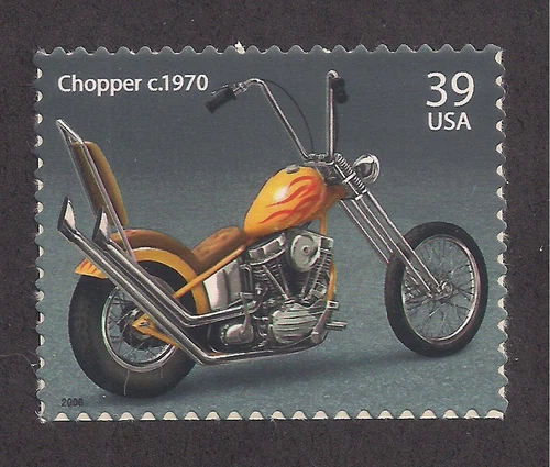 1970 CHOPPER MOTORCYCLE - U.S. POSTAGE STAMP - MINT CONDITION