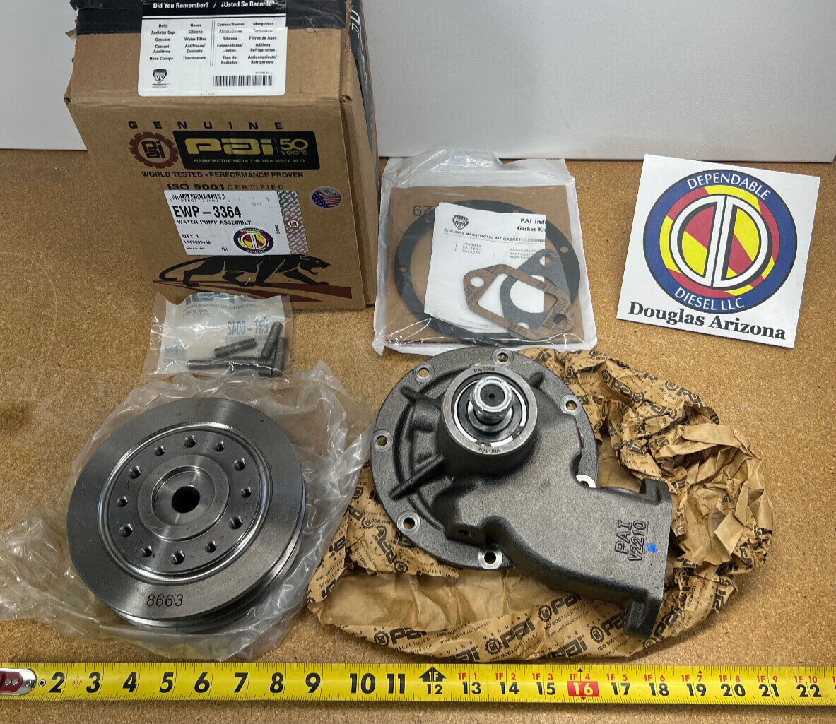 Water Pump for Mack E6/E7 Series. #EWP-3364 Ref.# 25116872