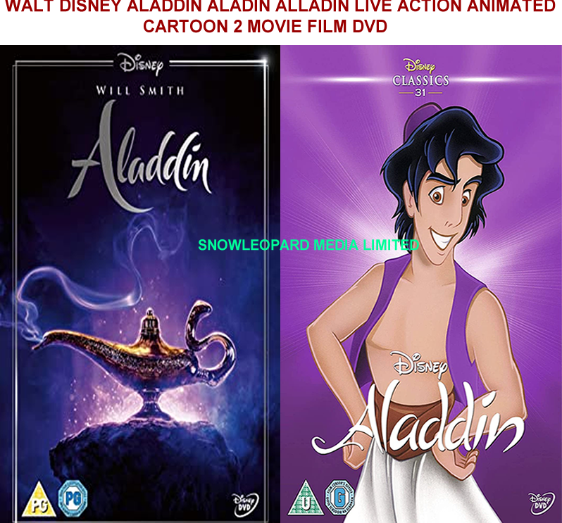 WALT DISNEY ALADDIN ALADIN ALLADIN LIVE ACTION ANIMATED CARTOON