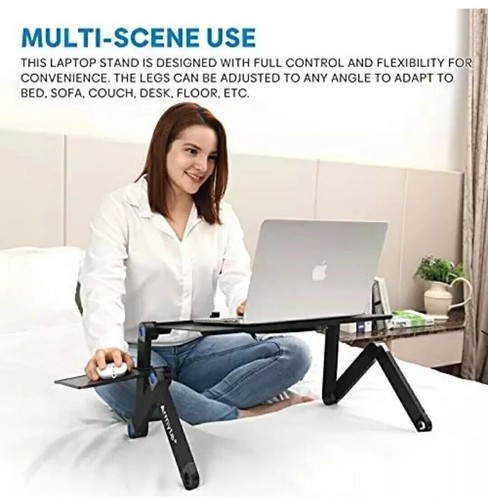 360° Adjustable Laptop Table Stand Lap Sofa Bed Tray Foldable PC Notebook Desk - Picture 11 of 11
