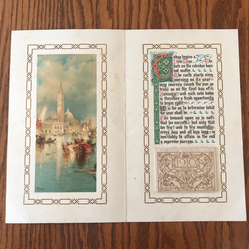 Antique (1910) Calendar--11" x 7"