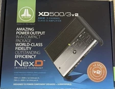 JL Audio XD500/3v2 3-Ch 500w RMS Class-D Car Amp Component Speaker Sub Amplifier