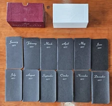 New Vintage 1977 J. C. Hall 12 Monthly Mini Diaries Paperback with Box Hallmark