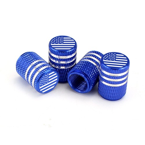 4x American US Flag Logo Blue Car Truck Wheel Hub Tire Valve Stem Caps 4x-american-us-flag-logo-blue-car-truck-wheel-hub-tire-valve-stem-caps