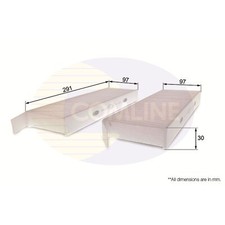 Filtro de aire interior cabina polen Comline genuino para Citroen Berlingo 1.6 HDi 75