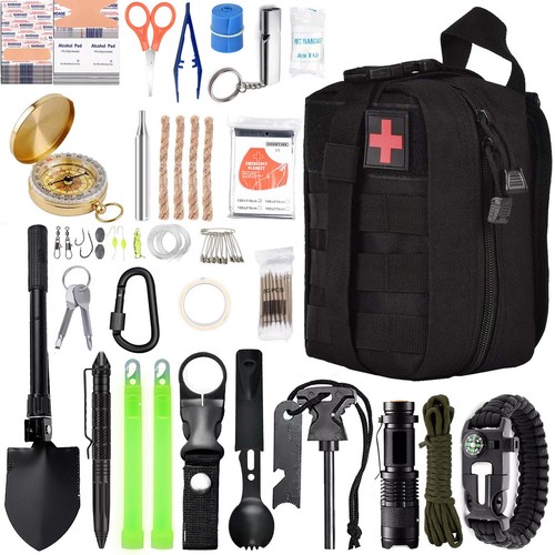 Survival Kit First Aid Kit for Camping Hiking Military Emergency