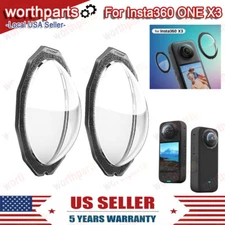2X Sticky Lens Protector Lens Guards Cap Cover For Insta360 ONE X3 Sports Camera