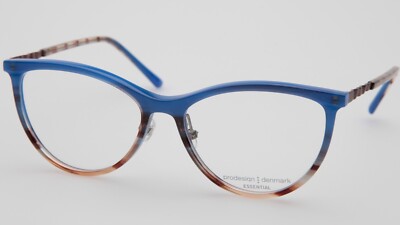 NEW PRODESIGN DENMARK 3652-1 c.9044 Blue Gradient Demi EYEGLASSES 53-16-140 B40