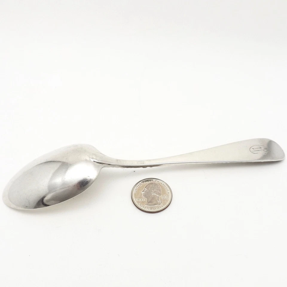 Antique Sterling Silver Kirk Stieff Rose Dessert Oval Soup Spoon Monogrammed - Image 3 of 3