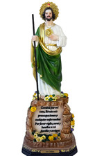 San Judas Tadeo 12" en Base Con Luz y Oración San Judas Tadeo
