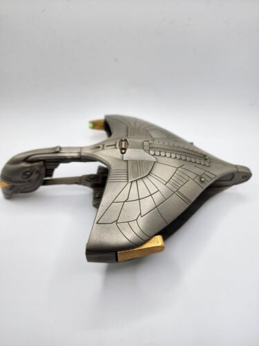 1992 The Franklin Mint Star Trek Next Gen "ROMULAN WAR BIRD" Pewter Space Ship - Picture 2 of 9