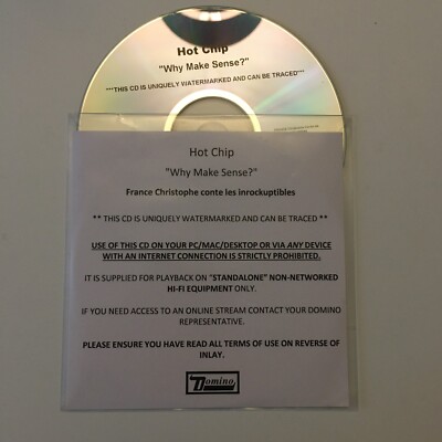 HOT CHIP - WHY MAKE SENSE? - DOMNINO RECORDINGS -  RARE PROMO CD !!!
