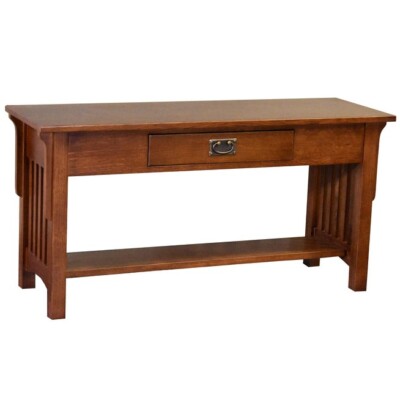 MISSION 1 DRAWER CROFTER STYLE CONSOLE TABLE -24''- MICHAEL'S CHERRY STAIN