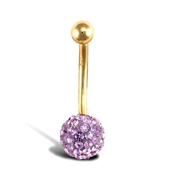 9ct gold hotsell belly bar balls