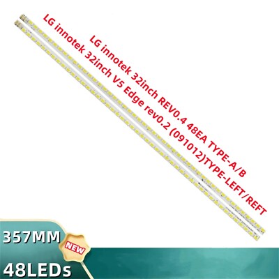 2Pcs/Set LED Strips For LG Innotek 32inch V5 Edge REV 0.2 (091012)Type 32LE5500