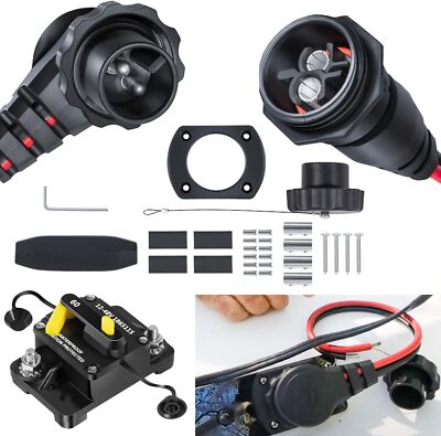 FOR Minn Kota Motor MKR-27 Circuit Breaker+MKR-28 Trolling Motor Plug Receptacle