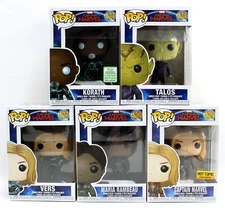 Funko Pops Captain Marvel Verse CPT Marvel Korath Talos Maria Rambeau