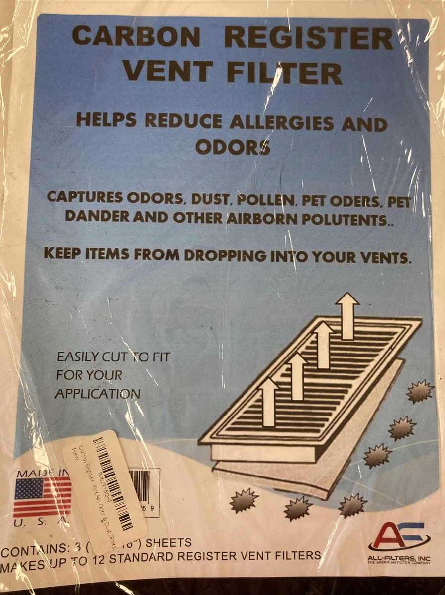 Carbon Register Vent 3 Air Odor Dust Filters 12