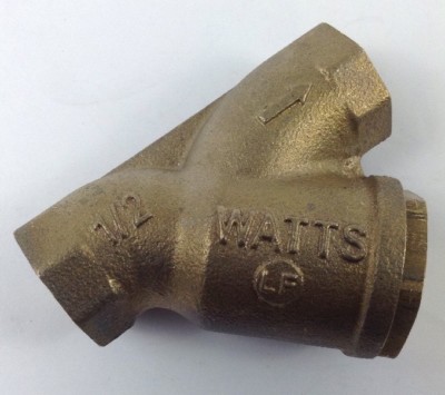 WATTS 1/2'' LEAD FREE THREADED WYE STRAINER 400 WOG 125 WSP FREE SHIPPING