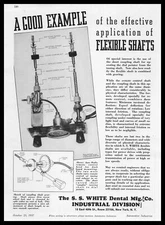 1937 S S White Dental Mfg co. Automotive Remote Control Flexible Shafts Print Ad