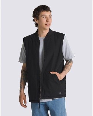 Brand New Mens Vans Talbot Reversible Vest Black/ True Blue