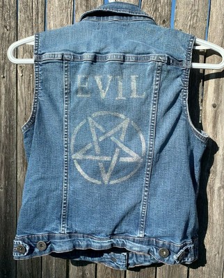 EVIL Pentagram Stencil Goth Alt Fashion 