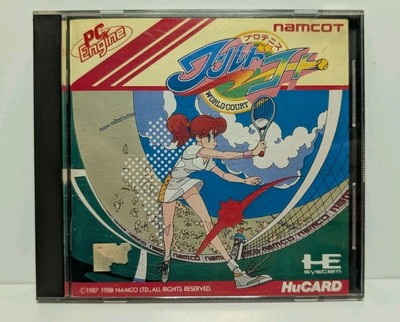 World Court Tennis Pro (PC Engine). Case, Manual & Hu Card.