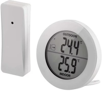 EMOS E0129 Thermometer , digital , drathlos , 80m Reichweite , weiß (2603119002)