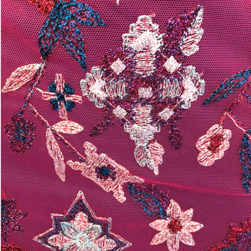 Minifalda Bazar Christian Lacroix Vintage Púrpura Bordada Reino Unido 8 EE. UU. 4 UE 34 Foto 3 de 4