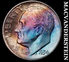 1954 Silver Roosevelt Dime - Choice Gem Brilliant Unc  Super Color  #K2686