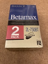 2 x Sony Betamax L-750BT New Sealed Vintage Video Cassette Tape
