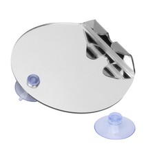 Round Fogless Shower Mirror Anti-Fog Suction Wall Mount For Bathroom Shaving